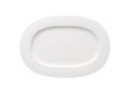 White Pearl Oval Platter Lg